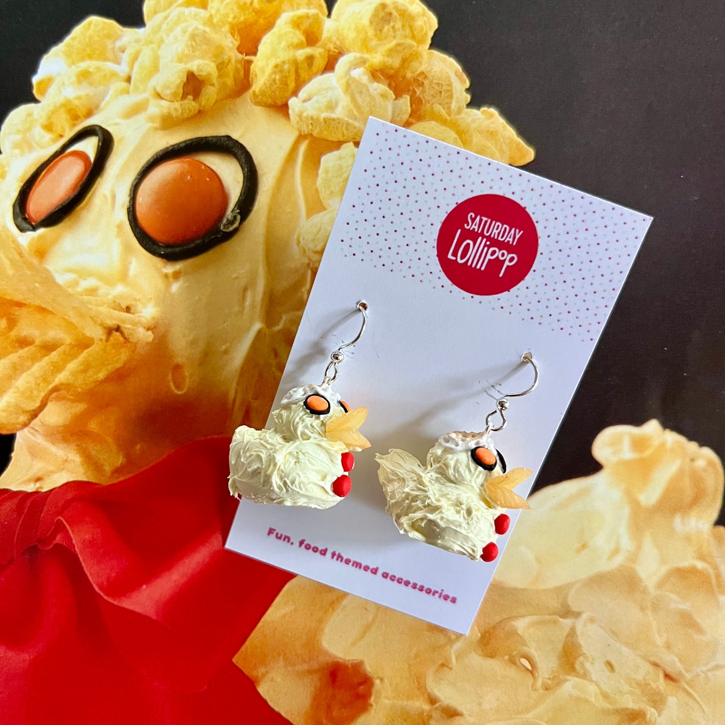 Duck cake earrings