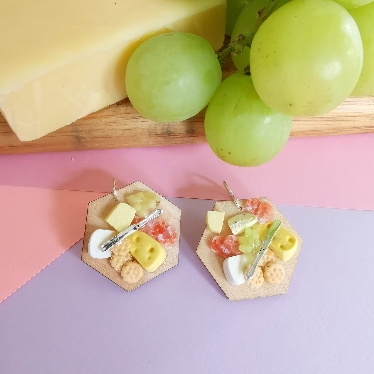 Cheese board earrings