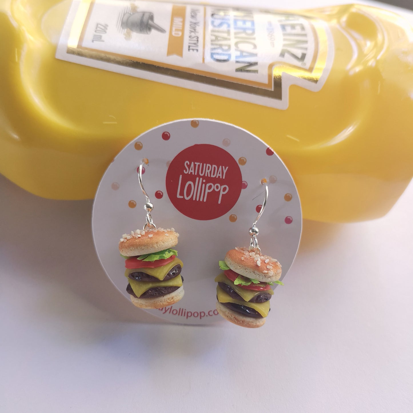 Hamburger earrings