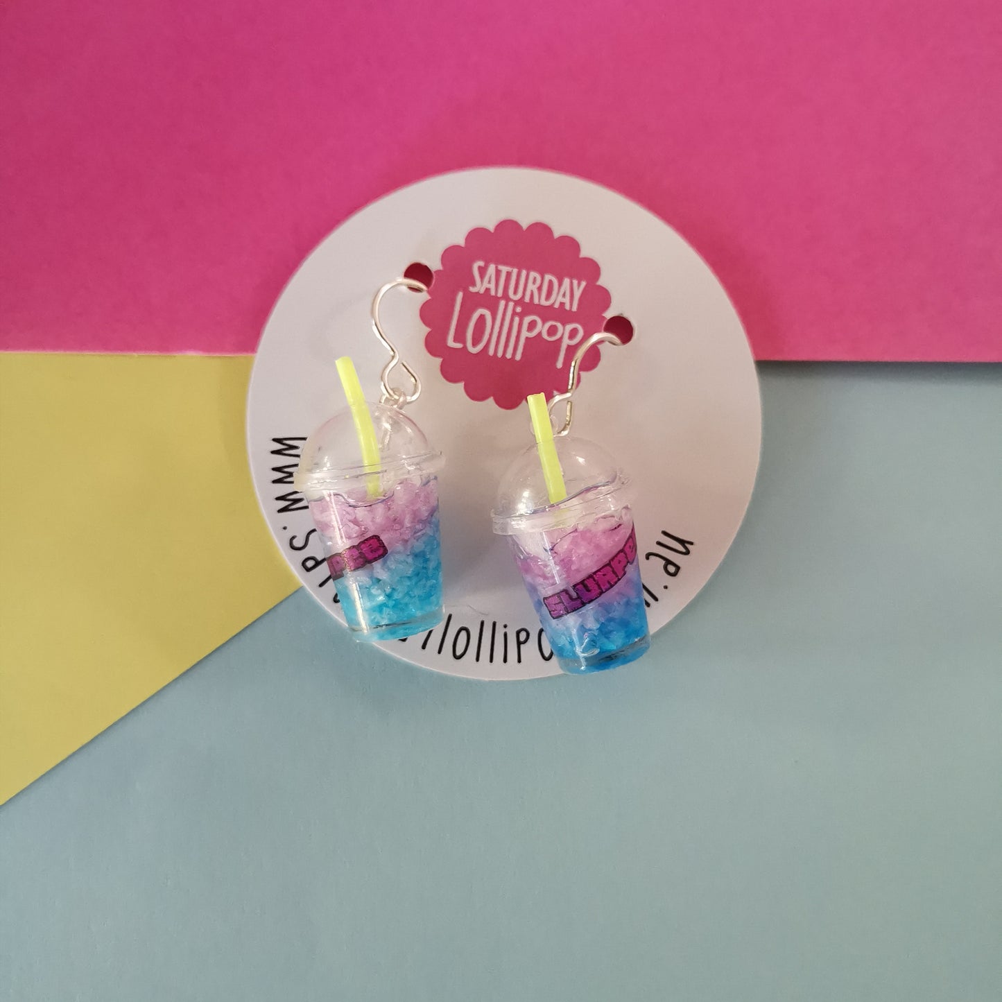 Slurpee earrings