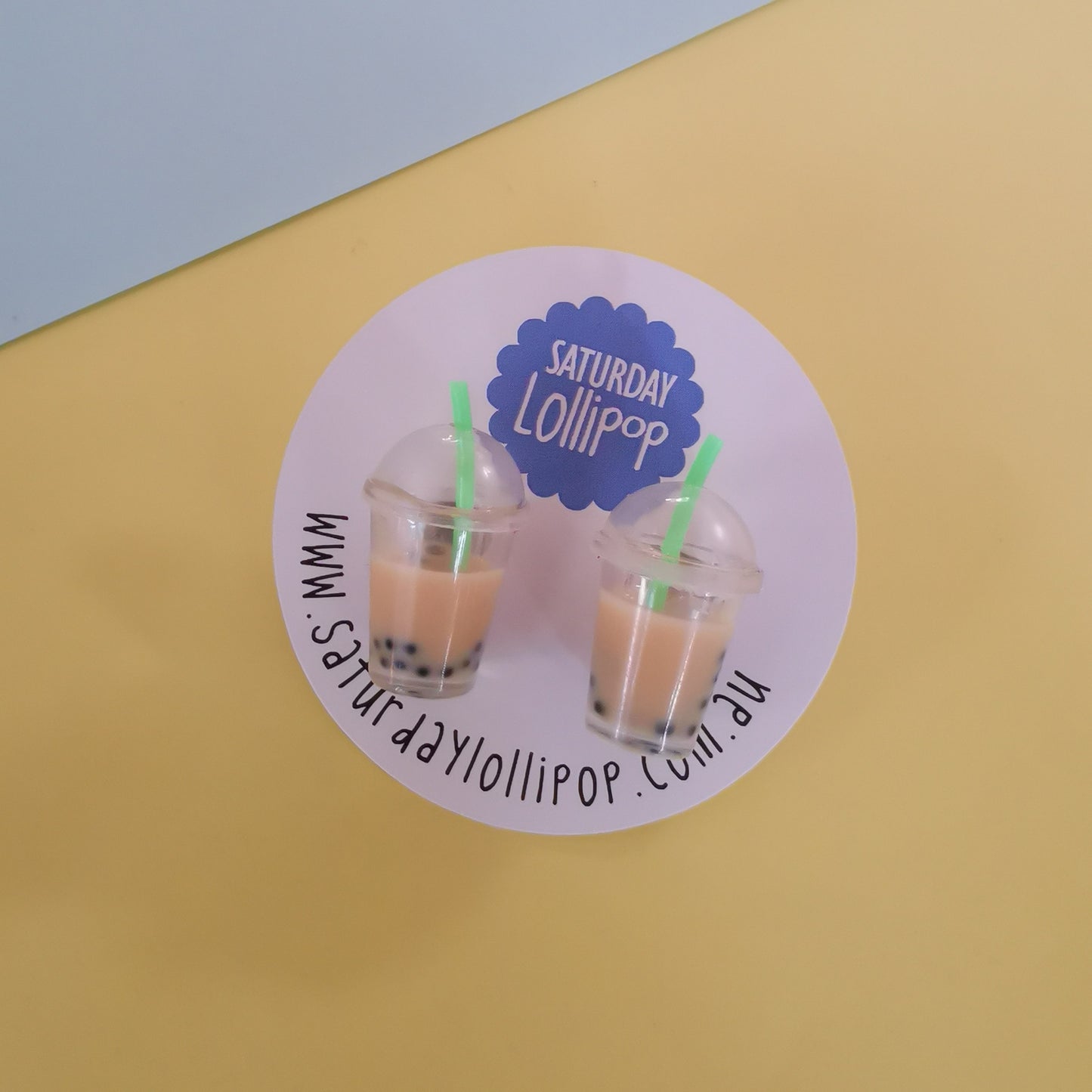 Bubble tea earrings