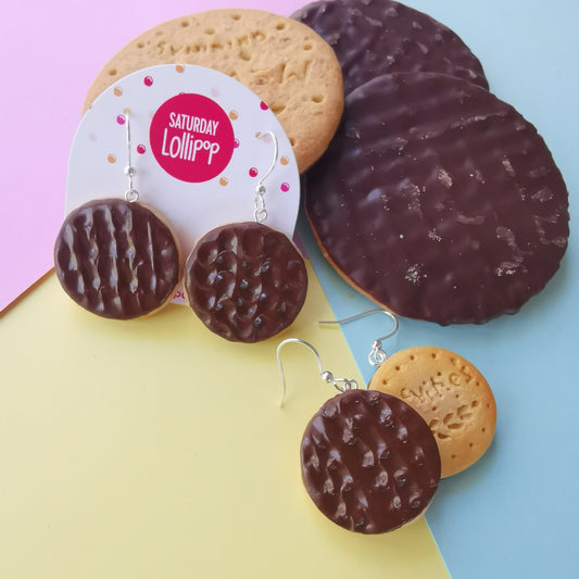 Chocolate Digestives Earrings