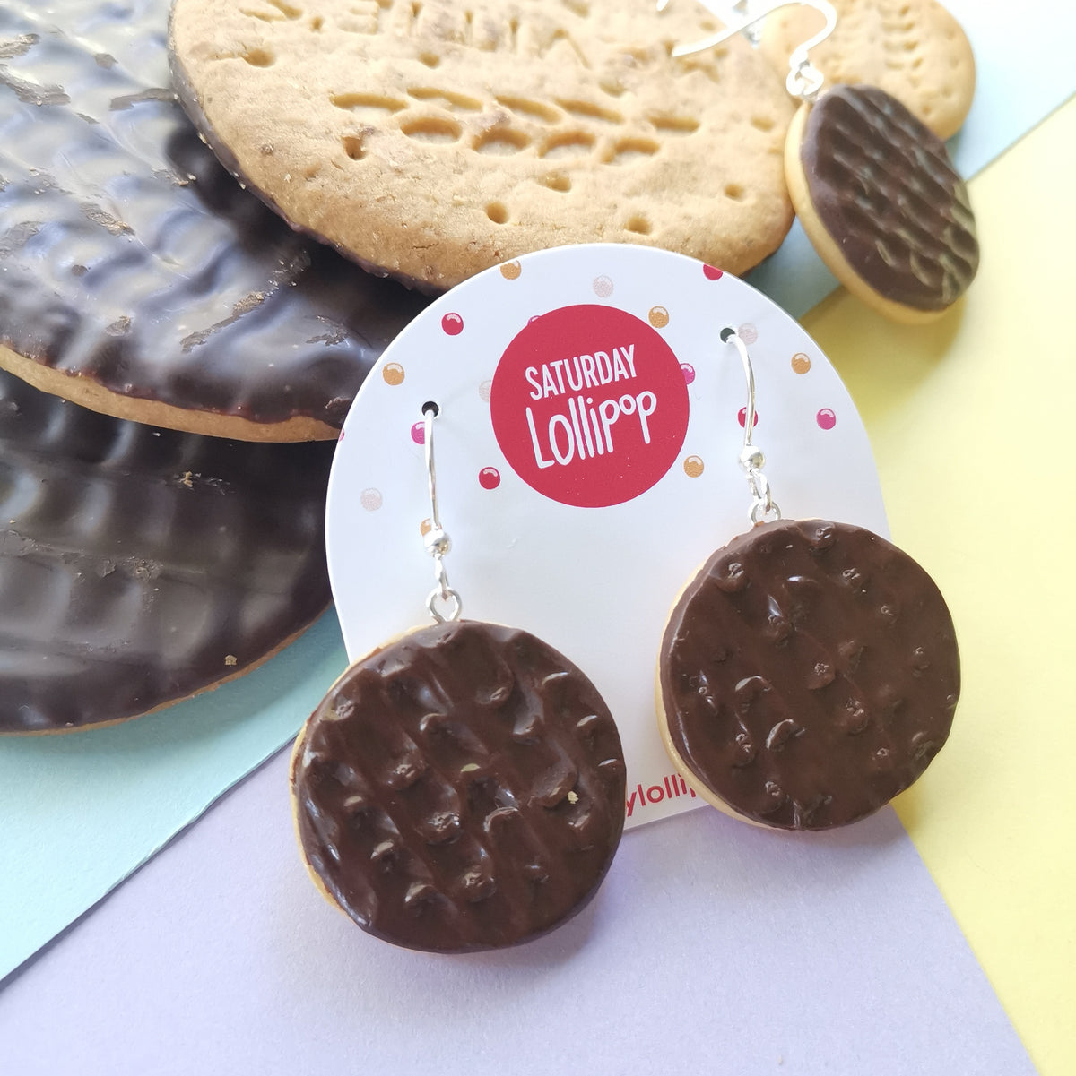 Chocolate Digestives Earrings