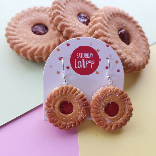 Raspberry Shortcake earrings
