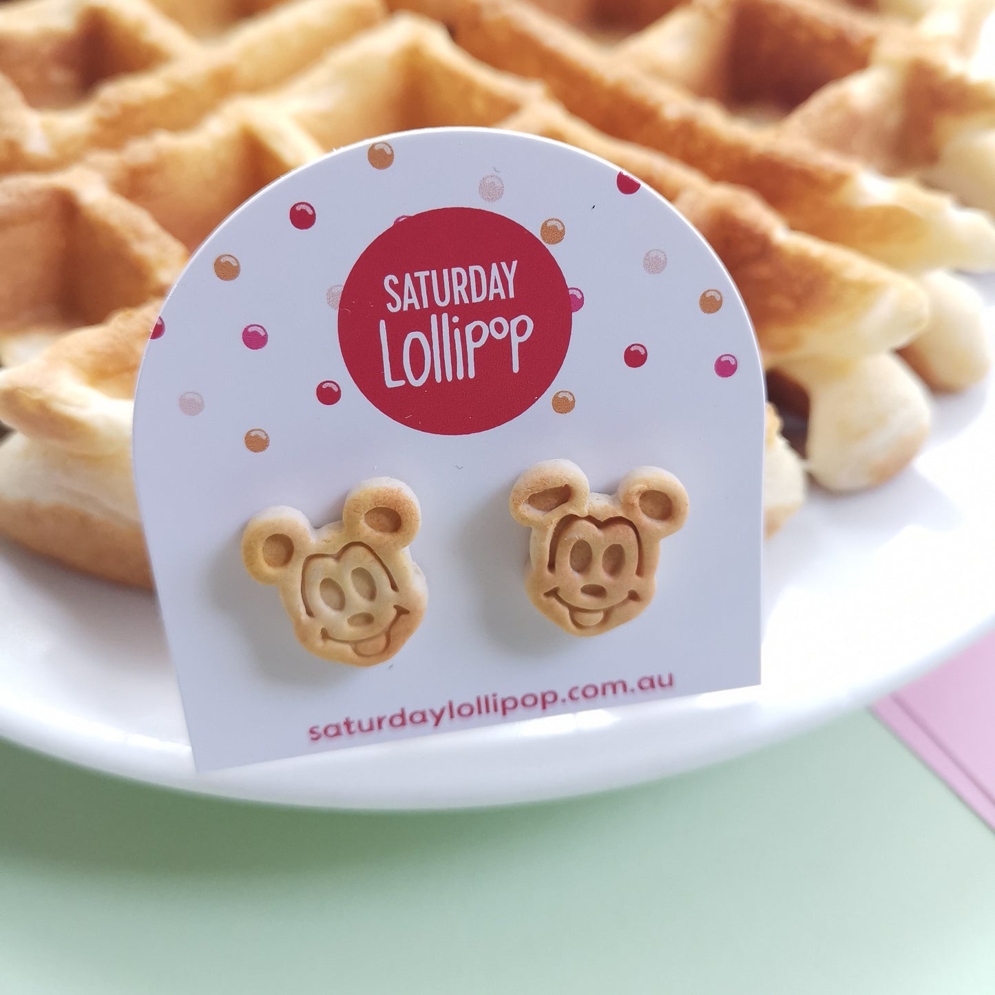 Mickey waffle studs