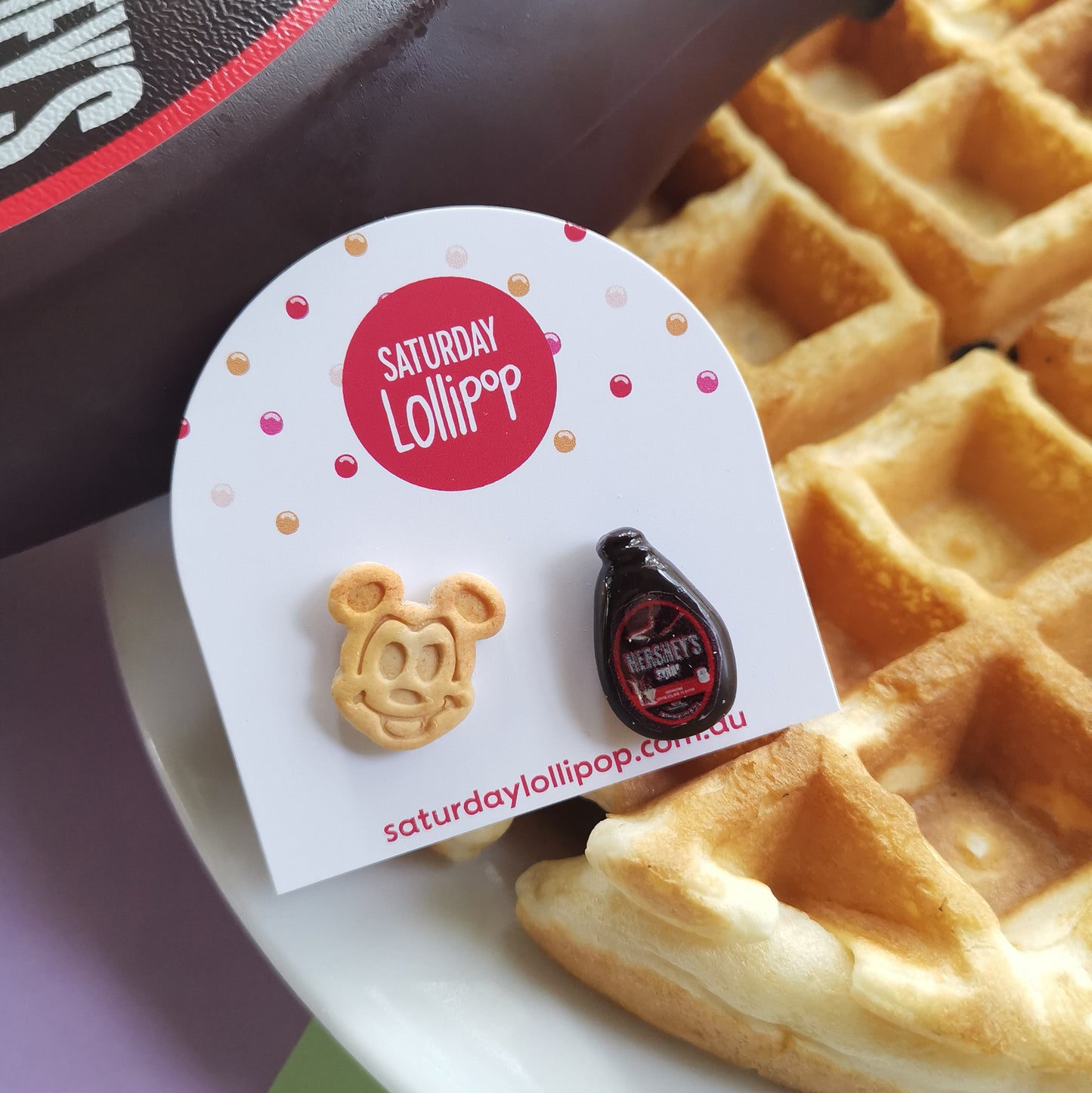 Mickey waffle studs