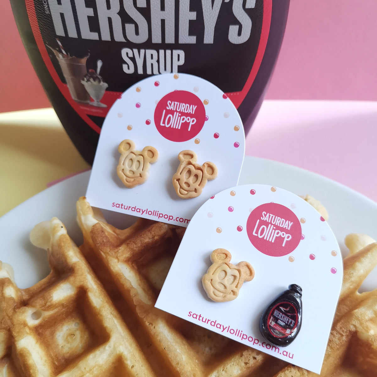 Mickey waffle studs