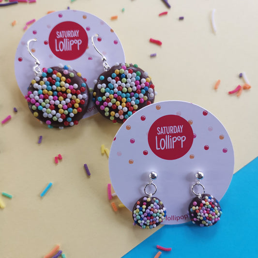 Freckle dangly earrings