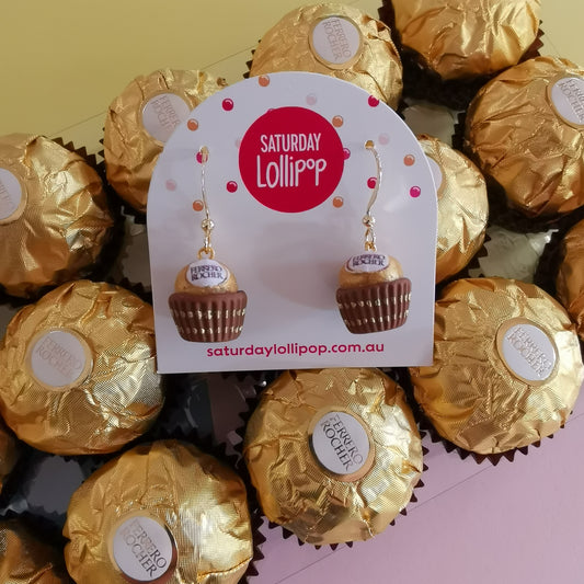 Ferrero Rocher dangle earrings