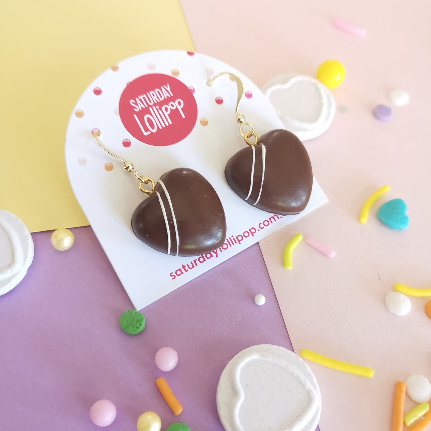 Chocolate Heart Earrings