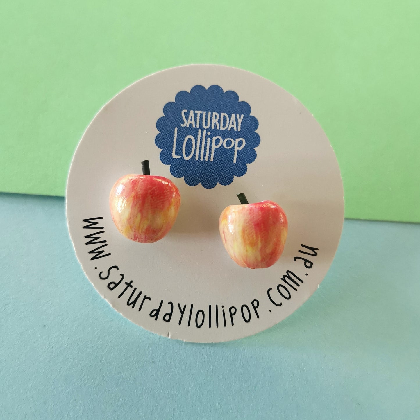 Apple earrings (studs or dangly)