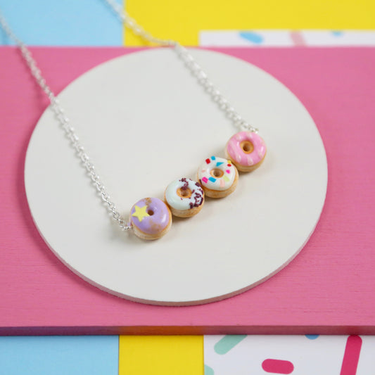 Iced donut necklace (pastel)